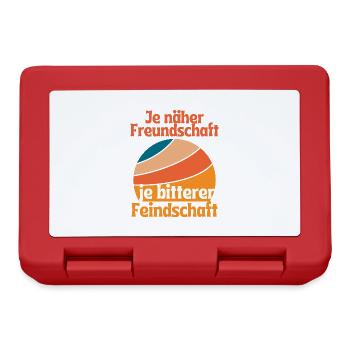 Je näher Freundschaft je bitterer Feindschaft - Brotdose - Rot - Vorne