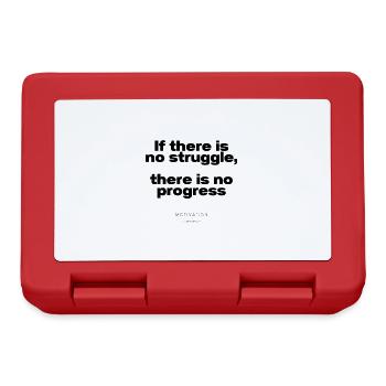 If there is no struggle, there is no progress - Lunchbox - red - Front