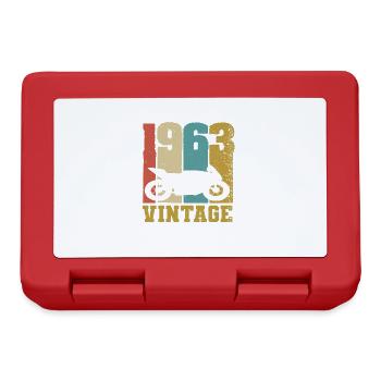 1963 motorcycle vintage - Lunchbox - red - Front