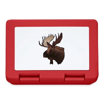 Moose head - Lunchbox - red - Front