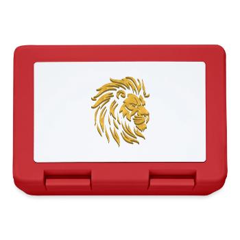 Golden Lion | Lion Head Gold - Lunchbox - red - Front
