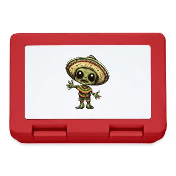 Cinco de Mayo Alien Zombie Feier Design - Brotdose - Rot - Vorne