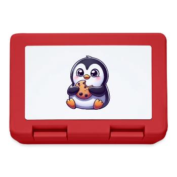 Penguin Cookie Biscuit Dessert sucré - Boîte à goûter - rouge - Devant