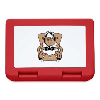 Sheep Gamer Armchair Controller Video Game Nerd Cool - Lunchbox - red - Front