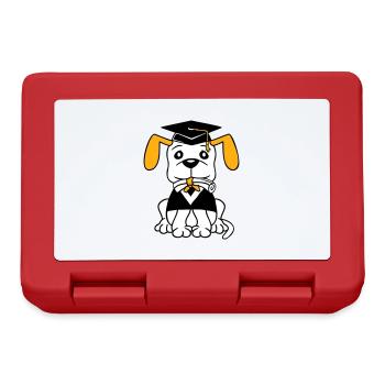 Dog School Graduation Certificate Gymnasium College Abi - Lunchbox - red - Front