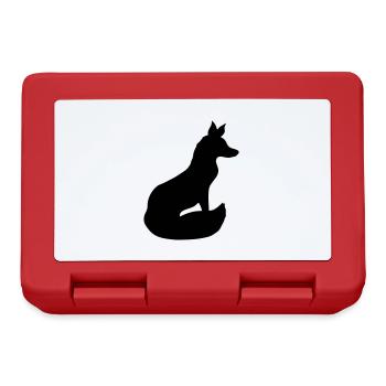Fox Red Fox Wild Animal Silhouette Outline Cool - Lunchbox - red - Front