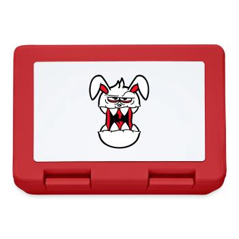 Hase Monster Böse Gefährlich Cool Halloween Horror - Brotdose - Rot - Vorne