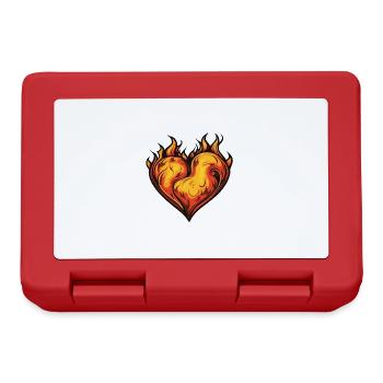 Coeur, Flamme, Feu, Amour - Boîte à goûter - rouge - Devant