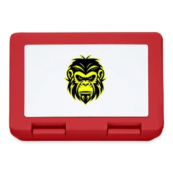 Monkey Head Portrait Icon - Lunchbox - red - Front