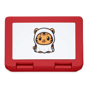 Tiger Halloween Lustig Geist - Brotdose - Rot - Vorne