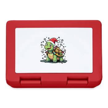 Schildkröte Schildkröten Weihnachten - Brotdose - Rot - Vorne
