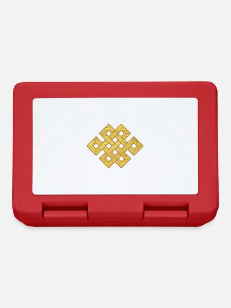 Nœud sans fin Symbole Connexion Protection Bouddhiste - Boîte à goûter - rouge