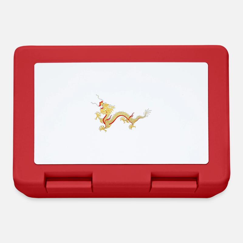 Asiatischer Drache Glücksschutzsymbol - Brotdose - Rot