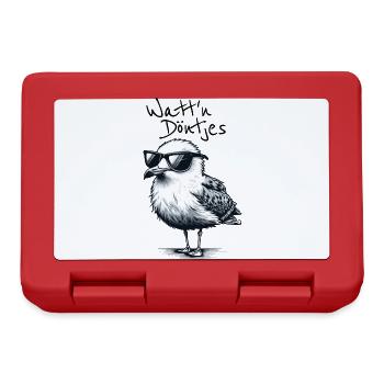 Watt’n Döntjes Coole Möwe Dicton bas allemand - Boîte à goûter - rouge - Devant