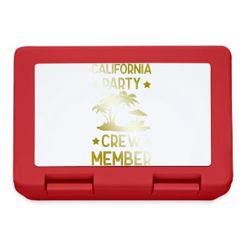 Équipe de fête californienne - Boîte à goûter - rouge - Devant
