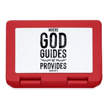 Bible saying - Lunchbox - red - Front