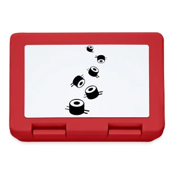 Sushi icon Silhouette - Brotdose - Rot - Vorne