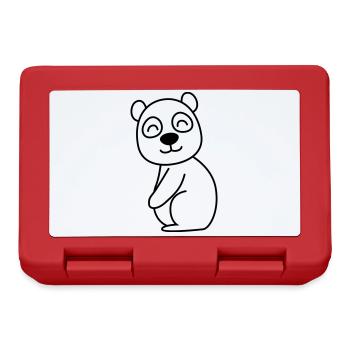 Panda Comic Animal - Lunchbox - red - Front