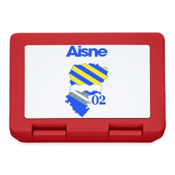 Map of Aisne Blue Yellow 02 - Lunchbox - red - Front