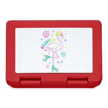 Groovy 6 Birthday Flamingo - Lunchbox - red - Front