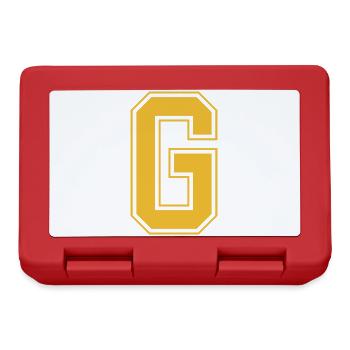 Monogramme Rouge Jaune College House Initial G - Boîte à goûter - rouge - Devant