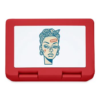 Female face #7 - Lunchbox - red - Front