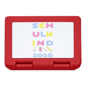 Schulkind 2026 Einschulung pastell - Brotdose - Rot - Vorne