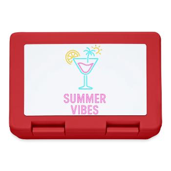 Sommer Vibes Neon Cocktail - Brotdose - Rot - Vorne