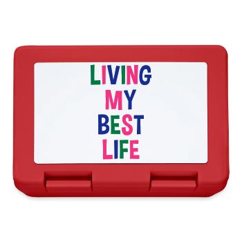 Living my best life - Lunchbox - red - Front