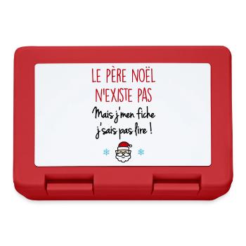Le Père Noël n'existe pas - Boîte à goûter - rouge - Devant