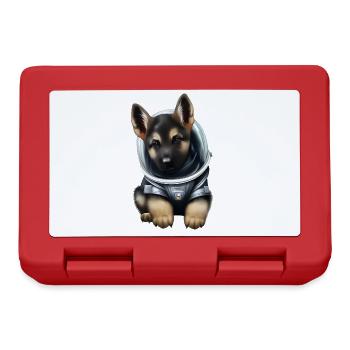 German Shepherd Astronaut - Lunchbox - red - Front