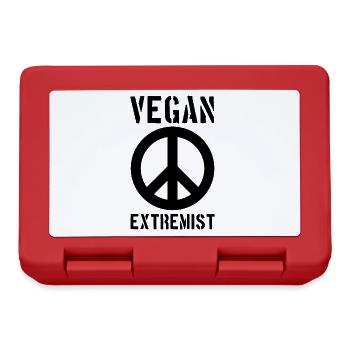 VEGAN EXTREMIST VEGANER - Boîte à goûter - rouge - Devant