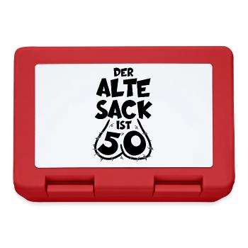 LUSTIG 50 JAHRE ALTER SACK 50. GEBURTSTAG - Brotdose - Rot - Vorne