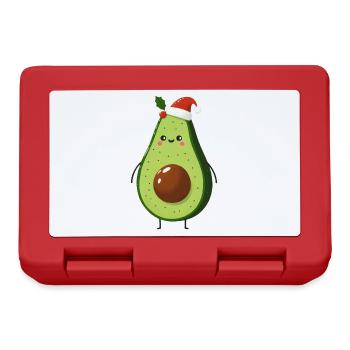 Christmas Avocado Santa Claus Mistletoe - Lunchbox - red - Front