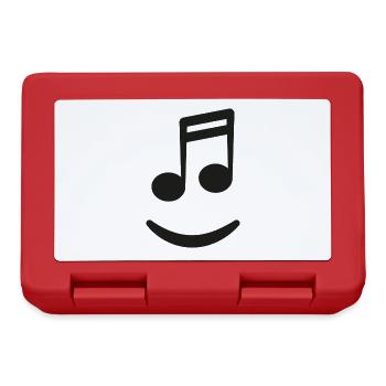 Notes de musique - Notes de musique Rire - Boîte à goûter - rouge - Devant