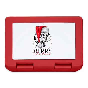 Santa Magyar Vizsla Merry Christmas Dogs Wilsigns - Lunchbox - red - Front