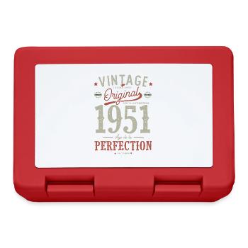 1951 âge de la perfection, anniversaire 71 ans - Boîte à goûter - rouge - Devant