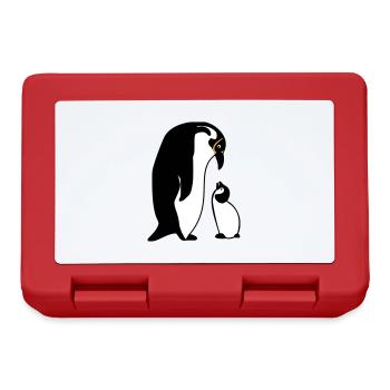 Pinguin - Brotdose - Rot - Vorne