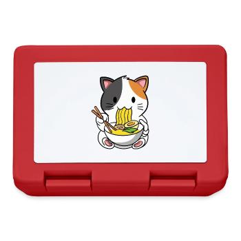 Chat Ramen Soupe de nouilles - Boîte à goûter - rouge - Devant