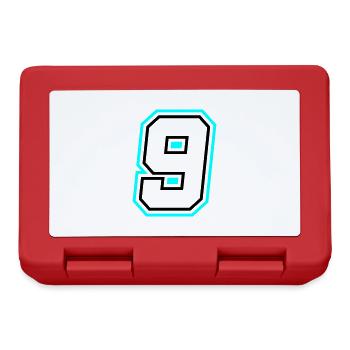9 Zahl symbol - Brotdose - Rot - Vorne