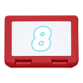 8 Zahl symbol - Brotdose - Rot - Vorne