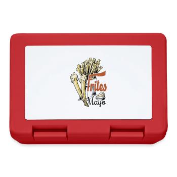 frites et mayonnaise - Boîte à goûter - rouge - Devant