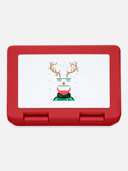 Ugly Christmas Rentier Design by vauART - Brotdose - Rot