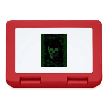 Crâne vert - Boîte à goûter - rouge - Devant