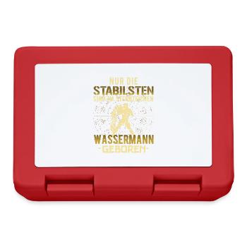 Sternzeichen stabil Wassermann Geschenk - Brotdose - Rot - Vorne