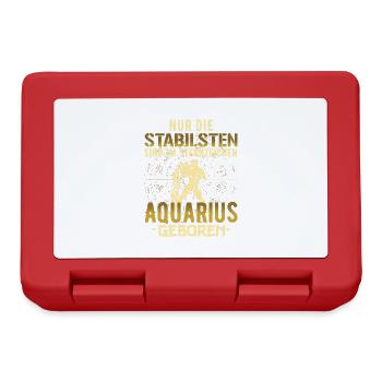 Sternzeichen stabil Aquarius Geschenk - Brotdose - Rot - Vorne
