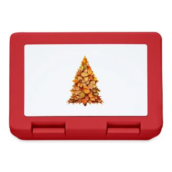 Herbstsinfonie: Laub- und Nadelbaum im - Brotdose - Rot - Vorne