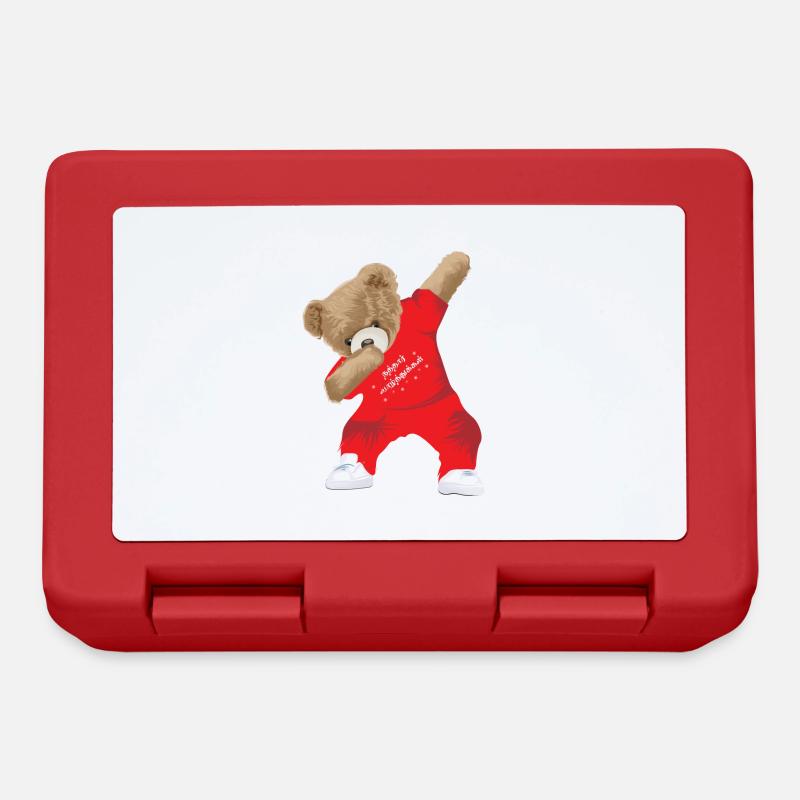 Dabbing Teddy - Brotdose - Rot