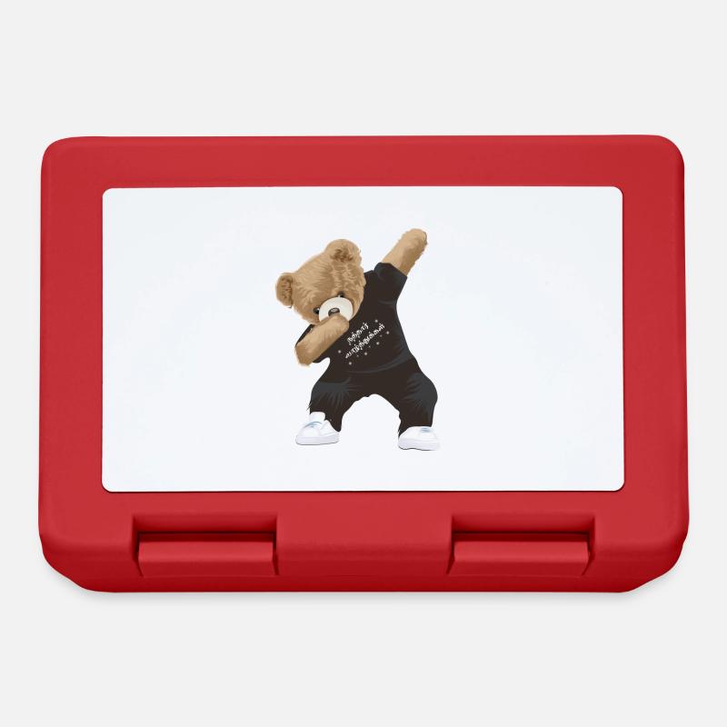 Dabbing Teddy - Brotdose - Rot