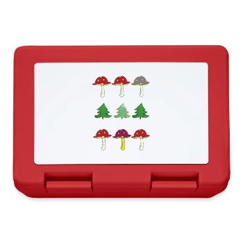 Toadstools and forest - Lunchbox - red - Front